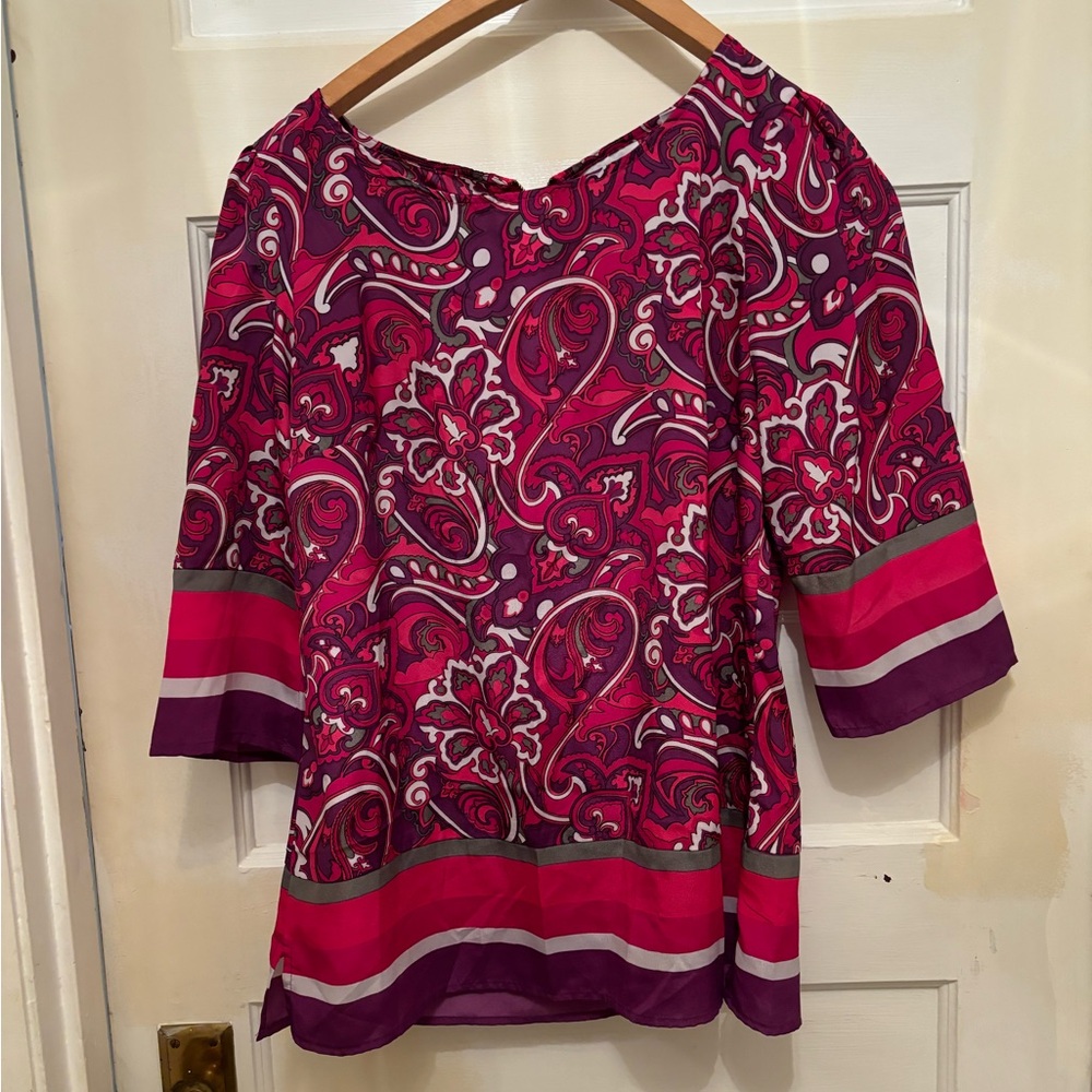 New York and Company women medium pink blouse.